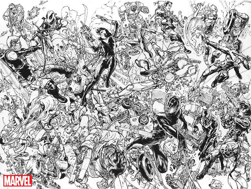 kim jung gi marvel ink artwork