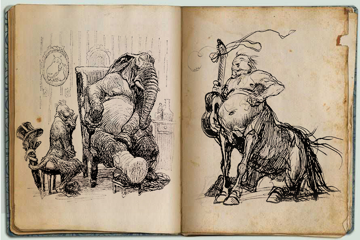 The Man who Inspired Disney Heinrich Kley ORIGINAL 